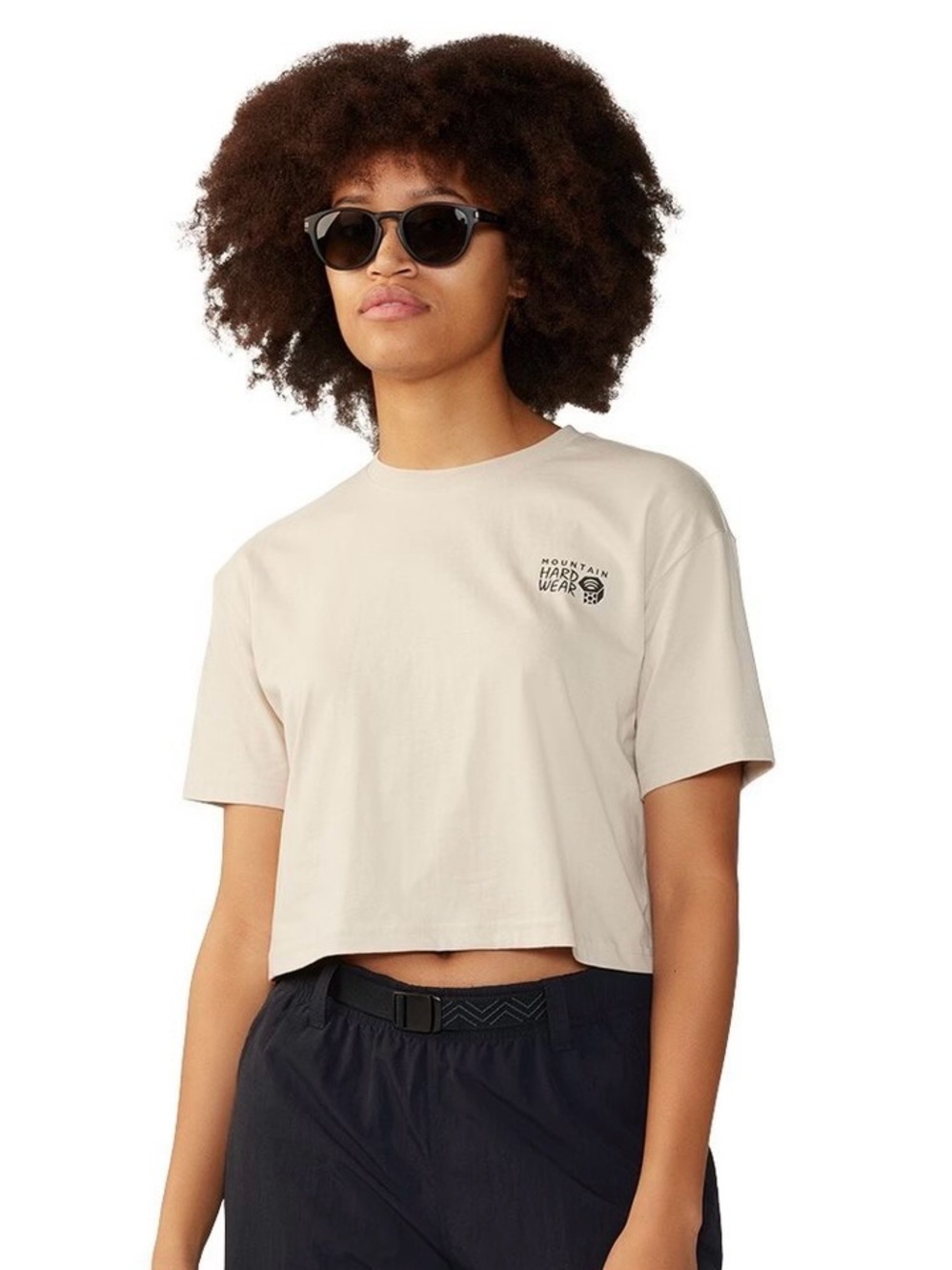 Mountain Hardwear Logo Crop Tee - Wild Oyster - XS - NWT!